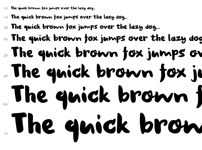 DK Struffoli font waterfall